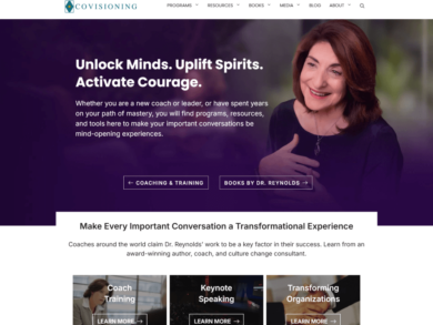 <center>Leadership Coaching</center> Snapshot of executive coaching site with purple as main color