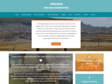 <a href="https://friendsofpineridgereservation.org/" rel="nofollow" target="_blank">Visit Website</a> Nonprofit Organization WordPress Websites