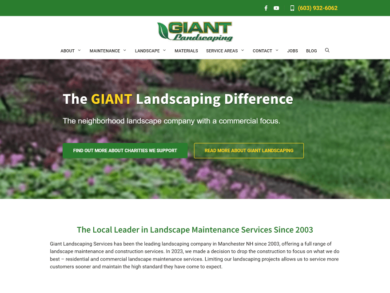 <center>Landscape Company</center> Landscaping website snapshot