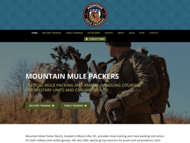 <center>Mule Packing Training</center> Mule training