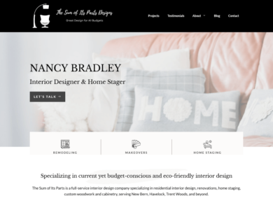 <center>Interior Designer</center> Interior Designer website snapshot
